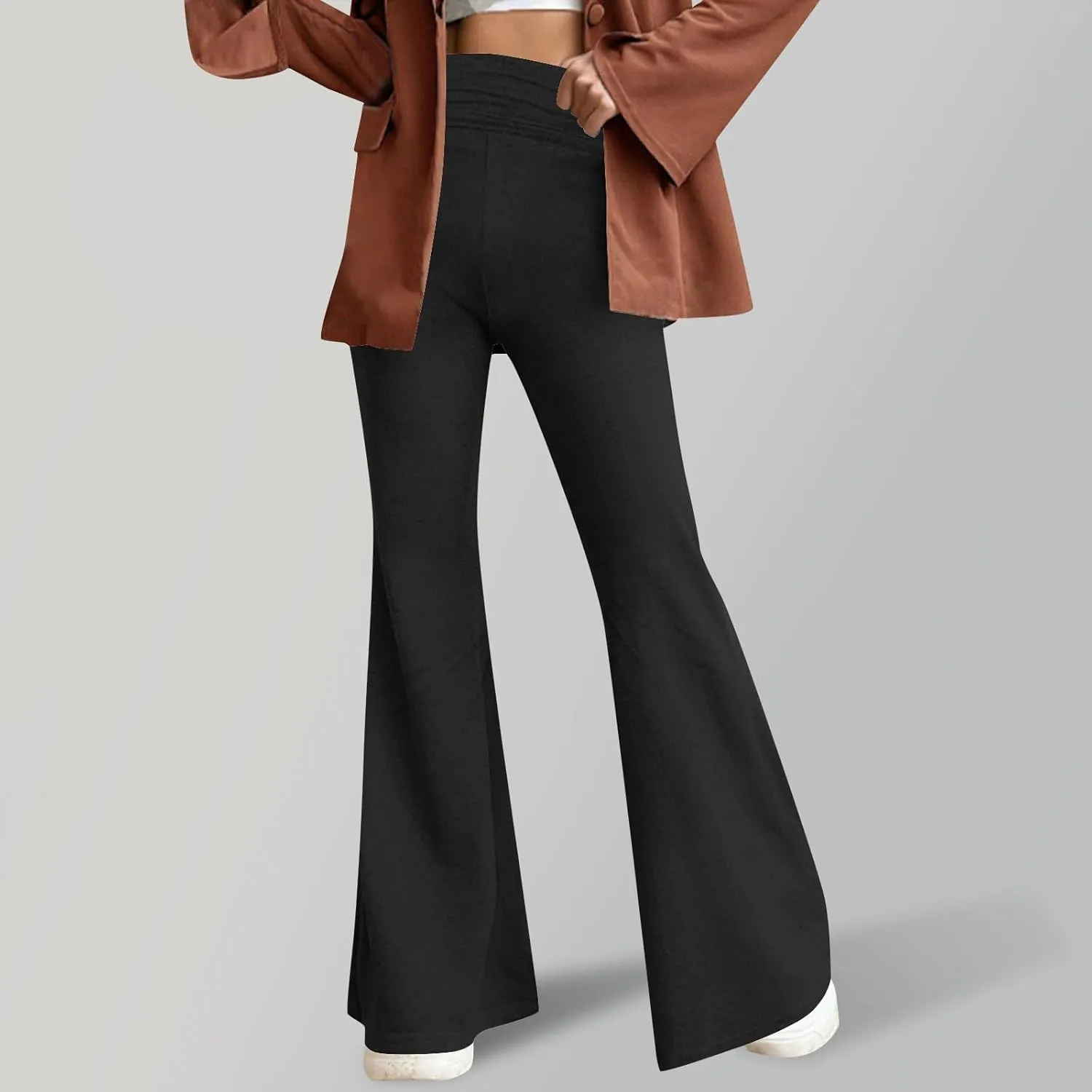 Foldover Yoga Flare Leggings Pants for Women Casual Bootcut Lounge Pant Sofy Comfy Bootcut Bell Bottoms Y2K Outfits