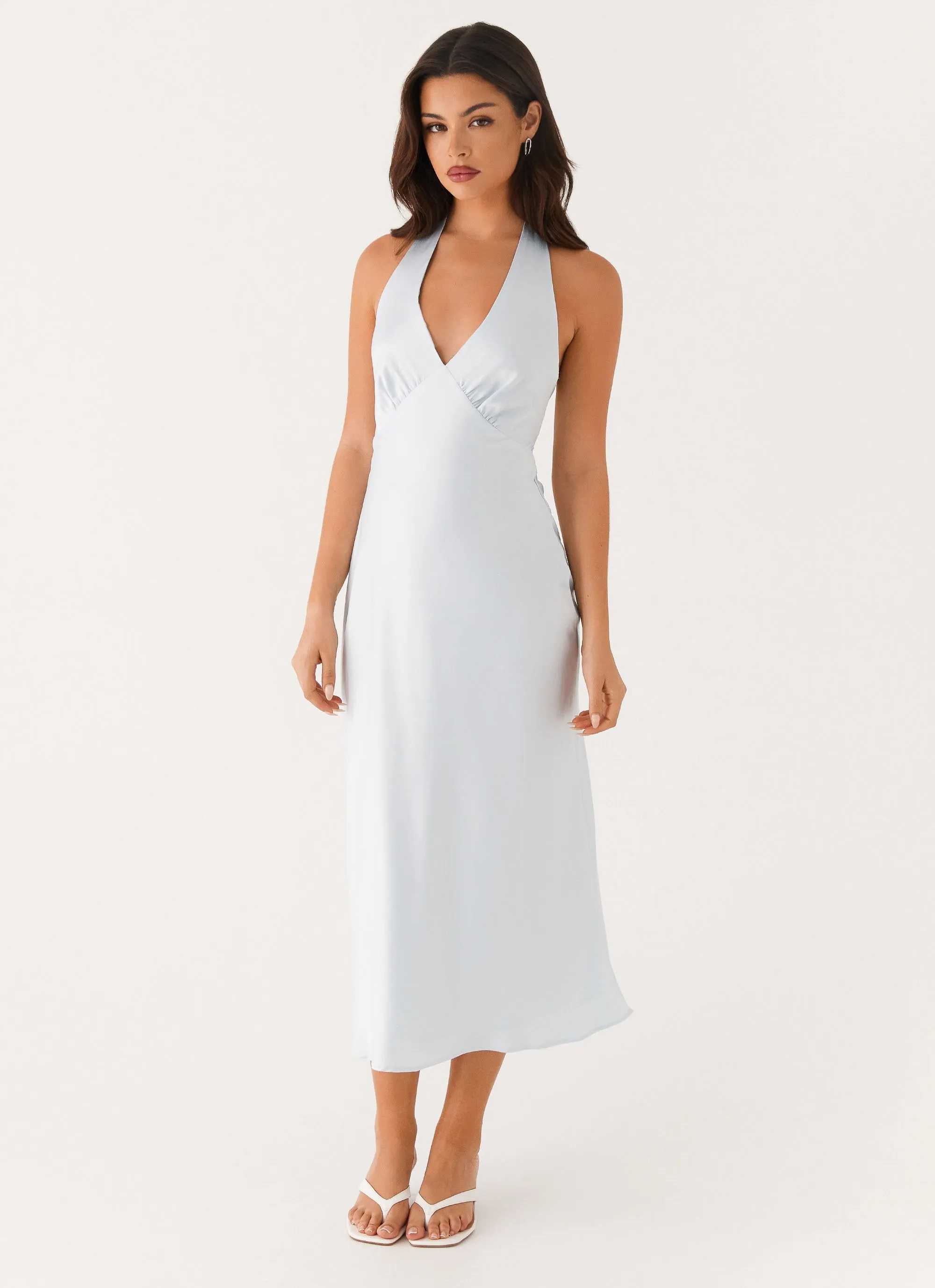 Heavy Hearted Midi Dress - Blue Summer Must-have Friends Meetup