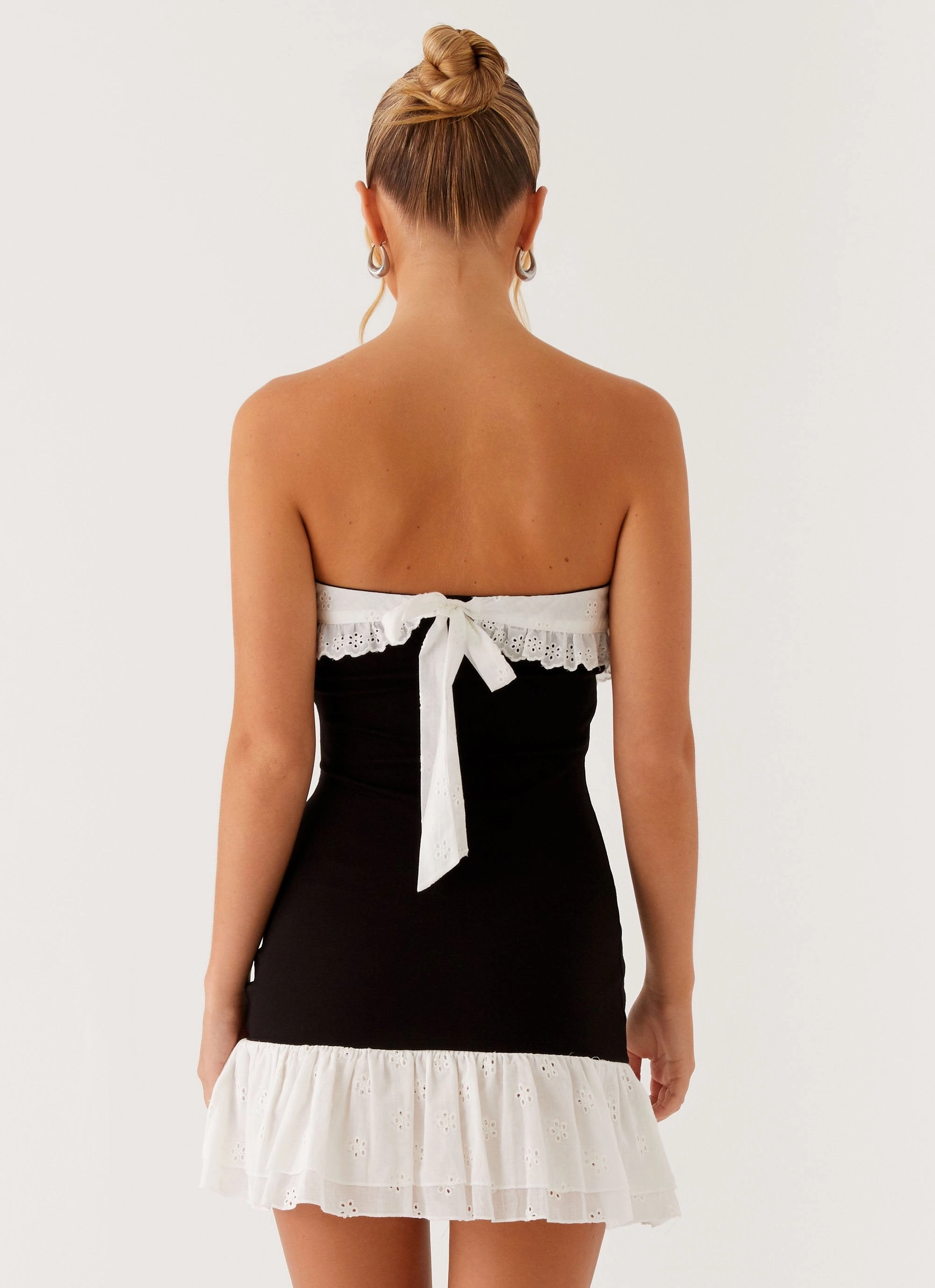 Fran Broderie Mini Dress - Black Urban Edge