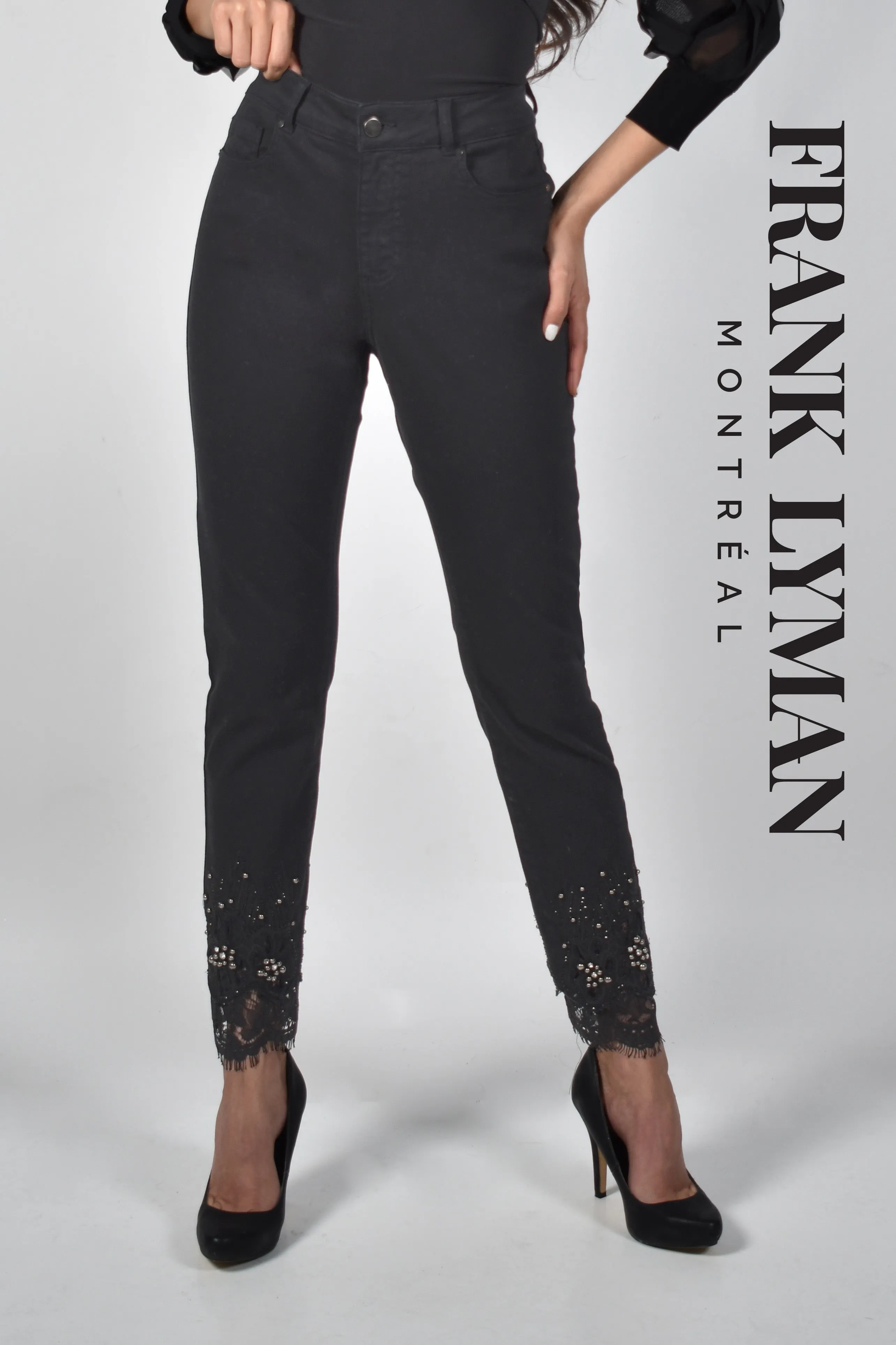 Frank Lyman Dimante Denim Jean-Black