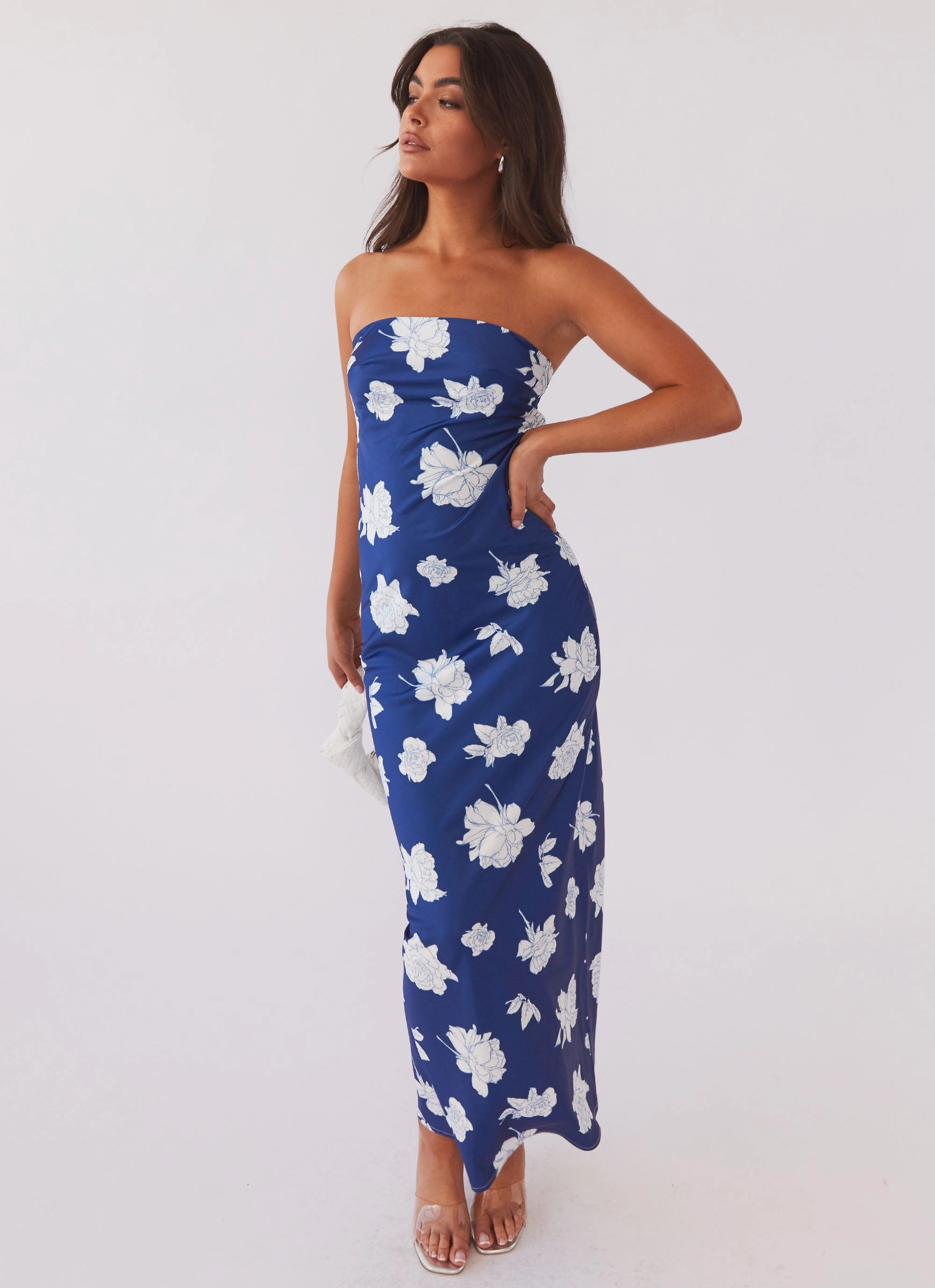 What I Want Maxi Dress - Navy Flora Art Soul Travel Ready