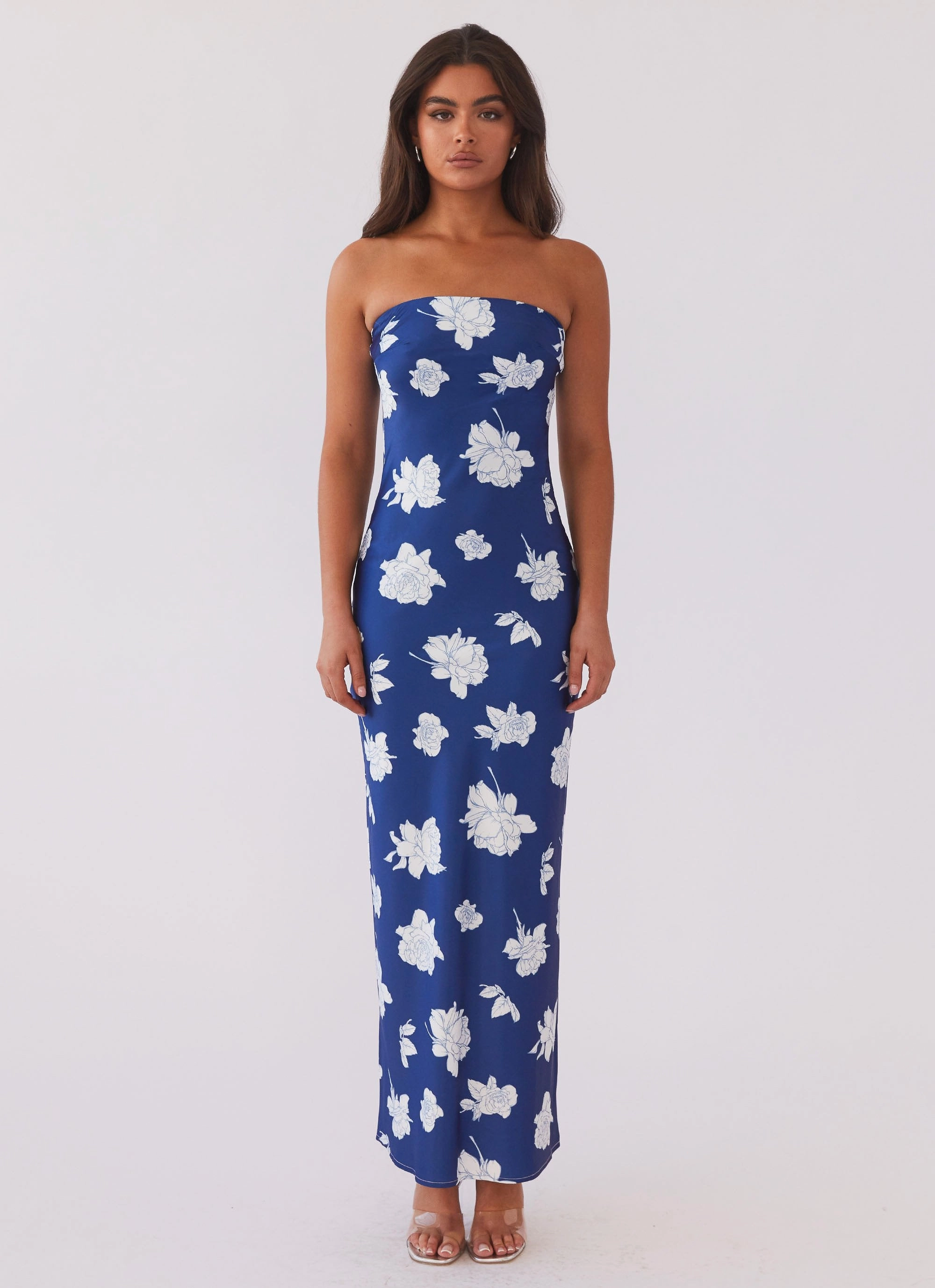 What I Want Maxi Dress - Navy Flora Walk Grace Stay Cool