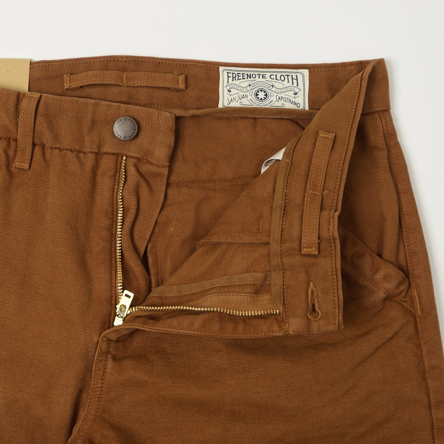 Freenote Cloth Heavyweight 14oz Slub Workers Chino - Rust