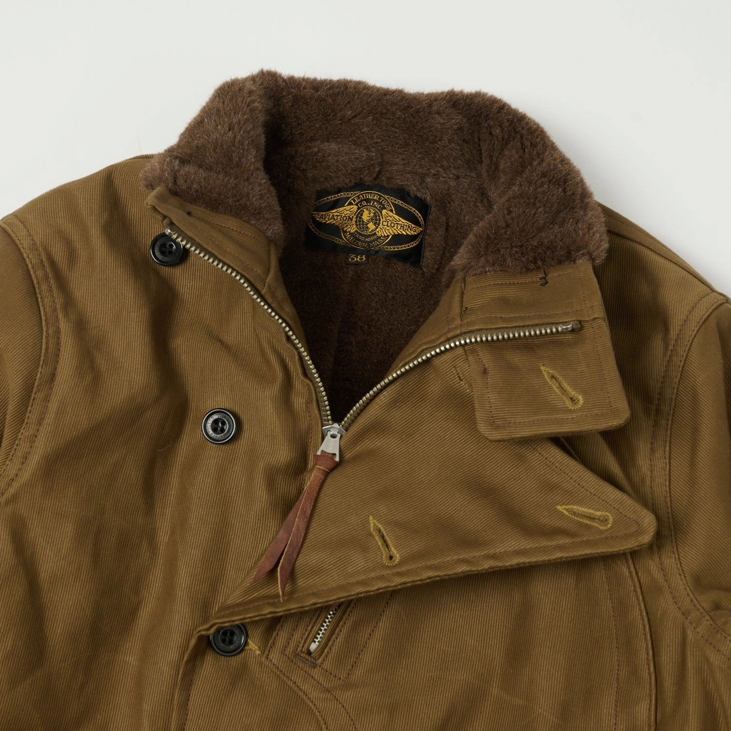 Freewheelers & Co 'Winter Aviators' Jacket - Sepia Brown