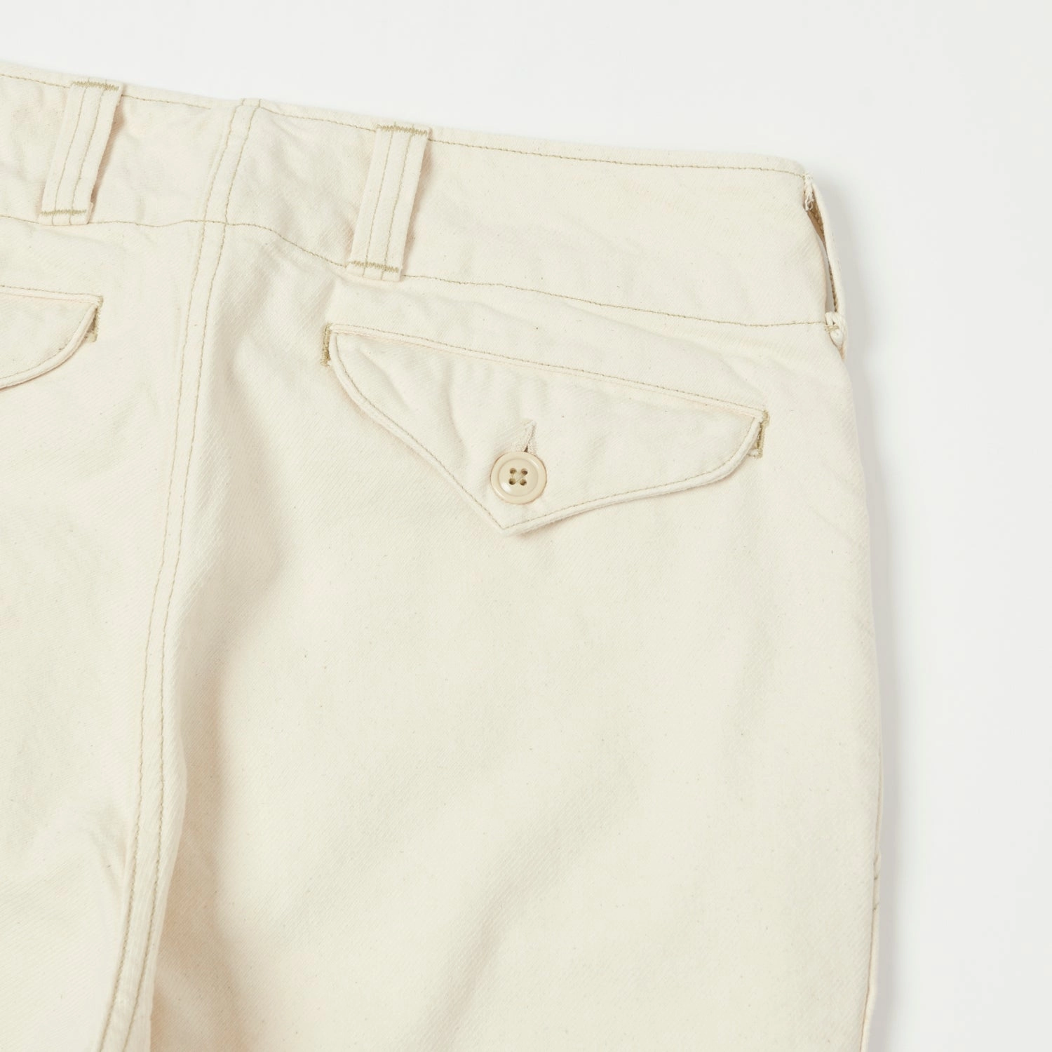 Freewheelers & Co Aviators Trouser - Yarn-Dyed Raw White