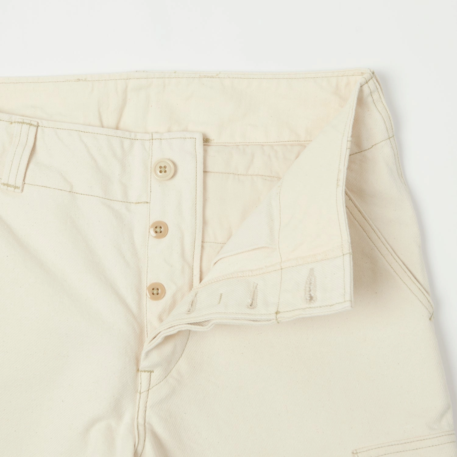 Freewheelers & Co Aviators Trouser - Yarn-Dyed Raw White