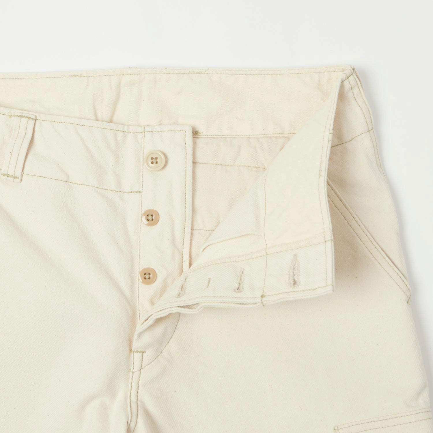 Freewheelers & Co Aviators Trouser - Yarn-Dyed Raw White