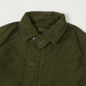 Freewheelers & Co Deck Worker Jacket - Dark Khaki Green Freewheelers & Co Deck Worker Jacket - Dark Khaki Green