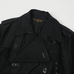 Freewheelers & Co Great Lakes 'Gifford' Trench Coat - Deep Black