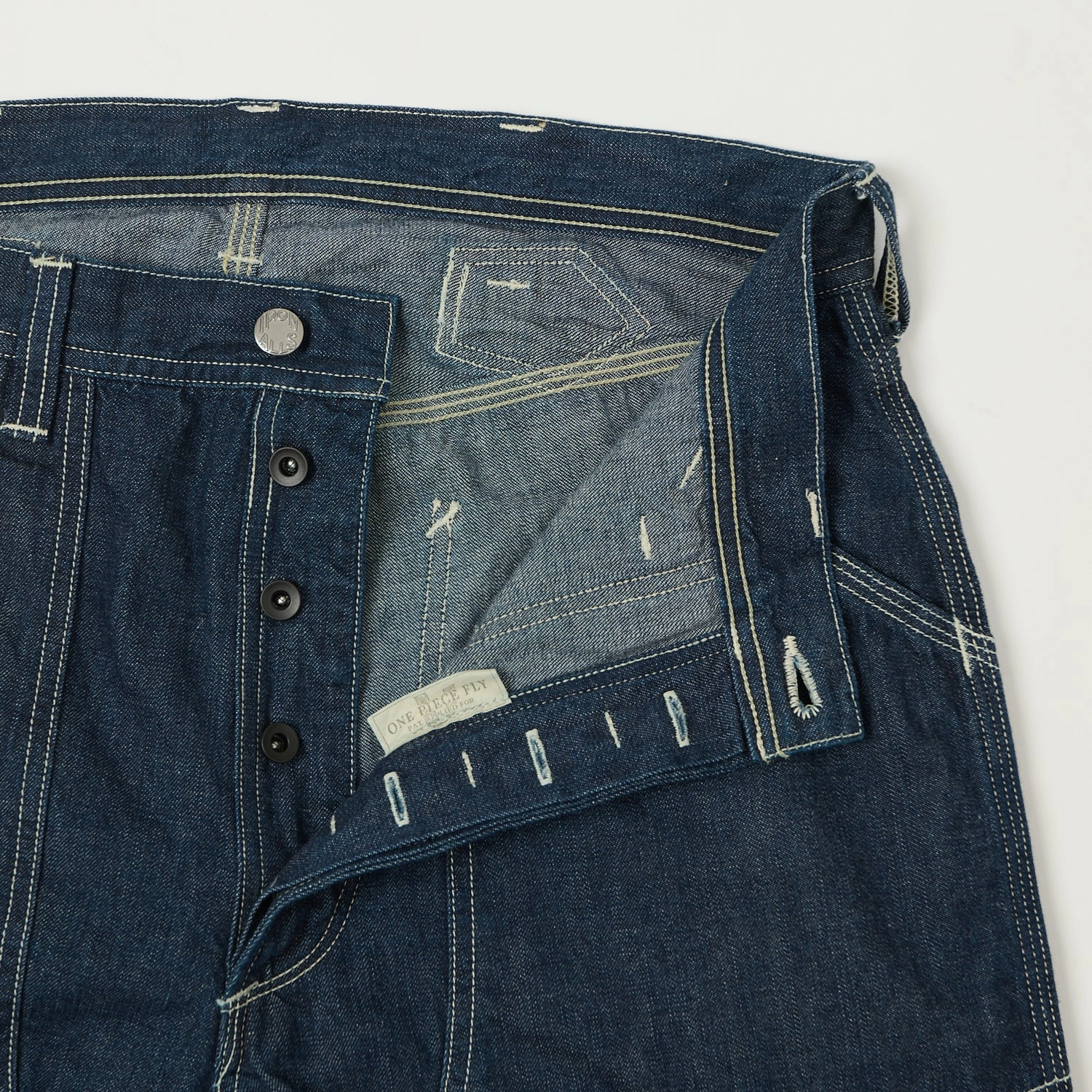 Freewheelers & Co Ironall 'Lot 102 Denim Overalls' Trouser - Indigo