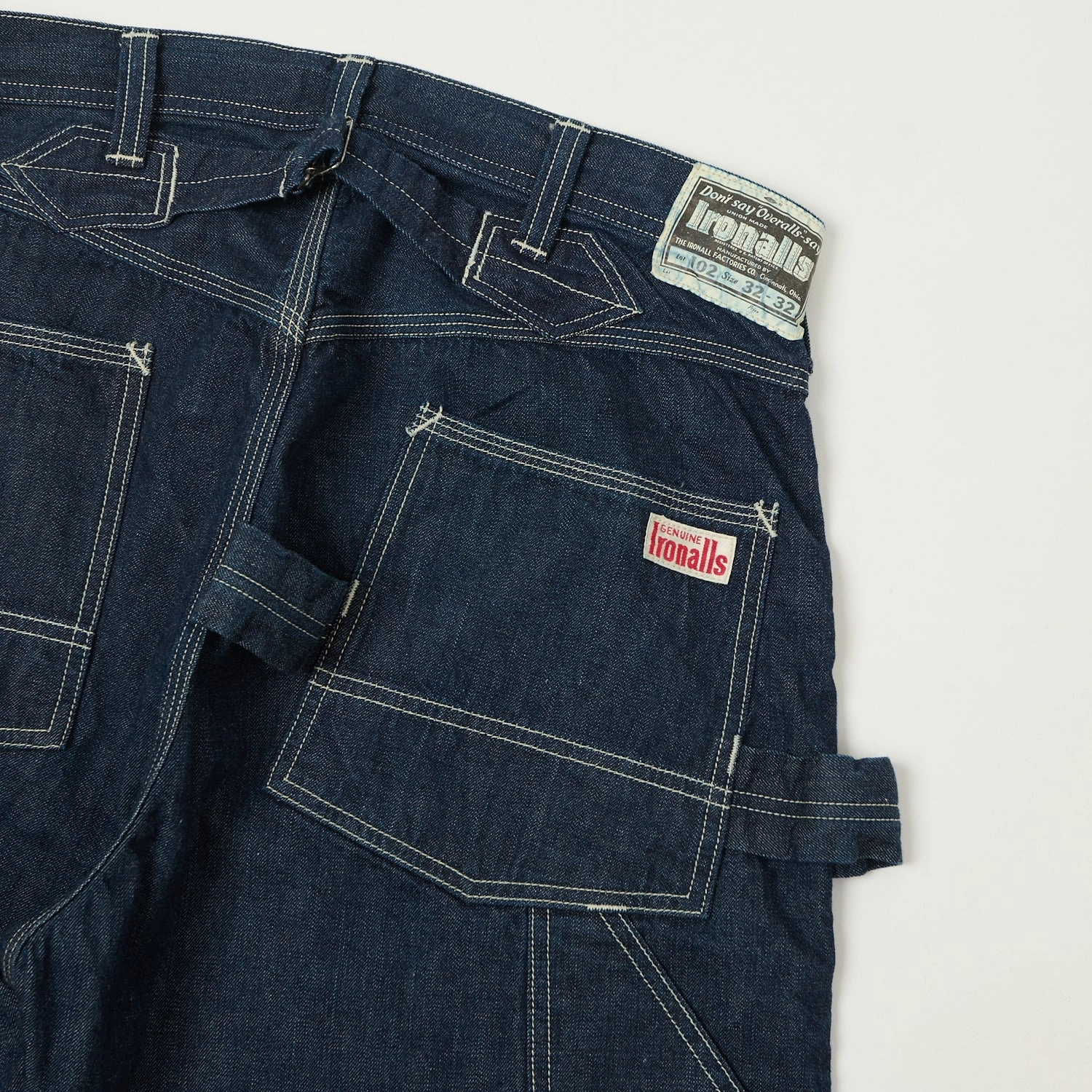 Freewheelers & Co Ironall 'Lot 102 Denim Overalls' Trouser - Indigo