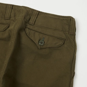 Freewheelers & Co Military 'Aviators' Trouser - Dark Olive