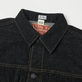 Freewheelers & Co Motor Psyclone 507B 14oz Type II Denim Jacket - Black