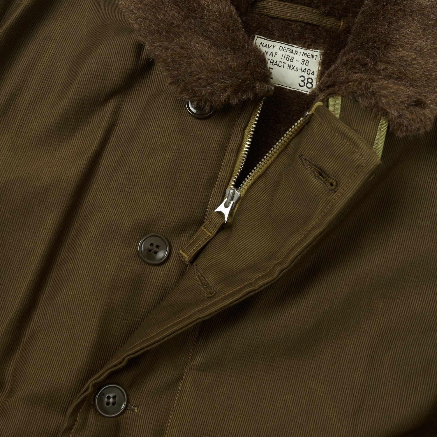 Freewheelers & Co Type N-1 Deck Jacket - Dark Red Beige