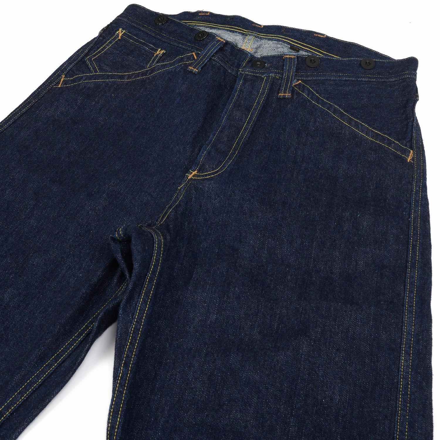 Freewheelers & Co Union Special Overalls 'Bake Head' 14oz Denim Overall - Rinsed