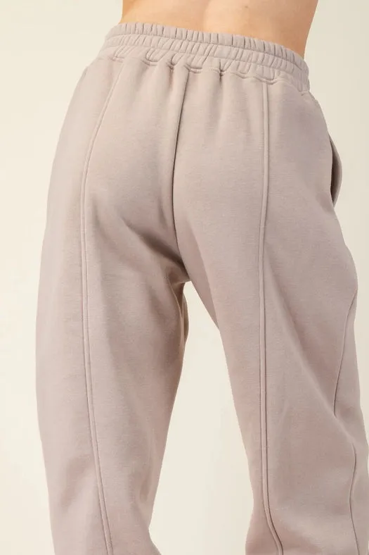 French Terry Fleece Jogger Sweatpant Taupe