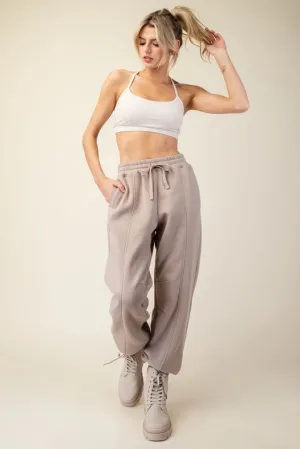French Terry Fleece Jogger Sweatpant Taupe