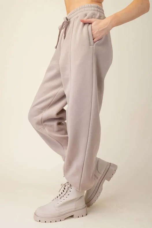 French Terry Fleece Jogger Sweatpant Taupe