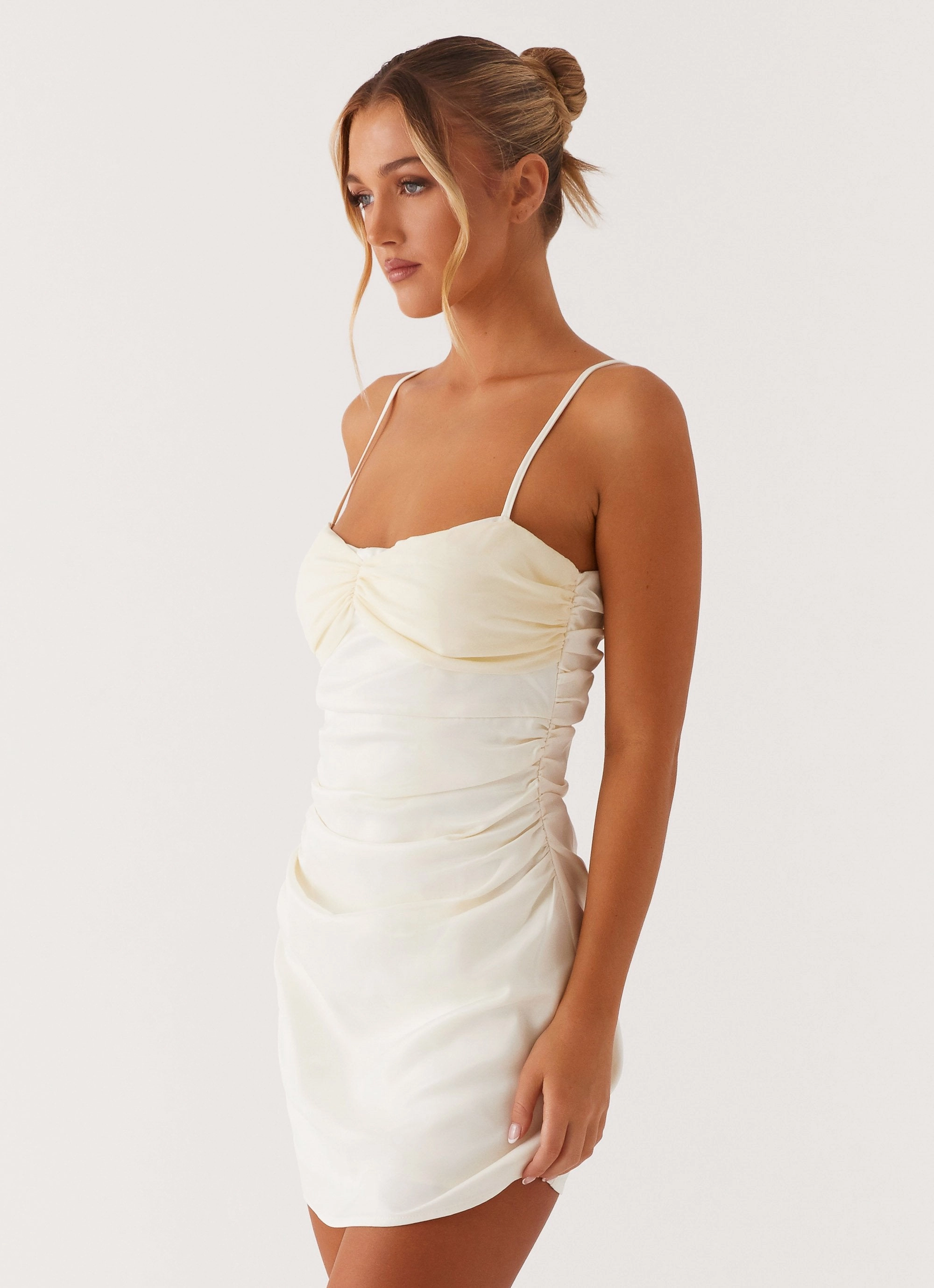 Last Summer Mini Dress - Ivory Contemporary Vibe