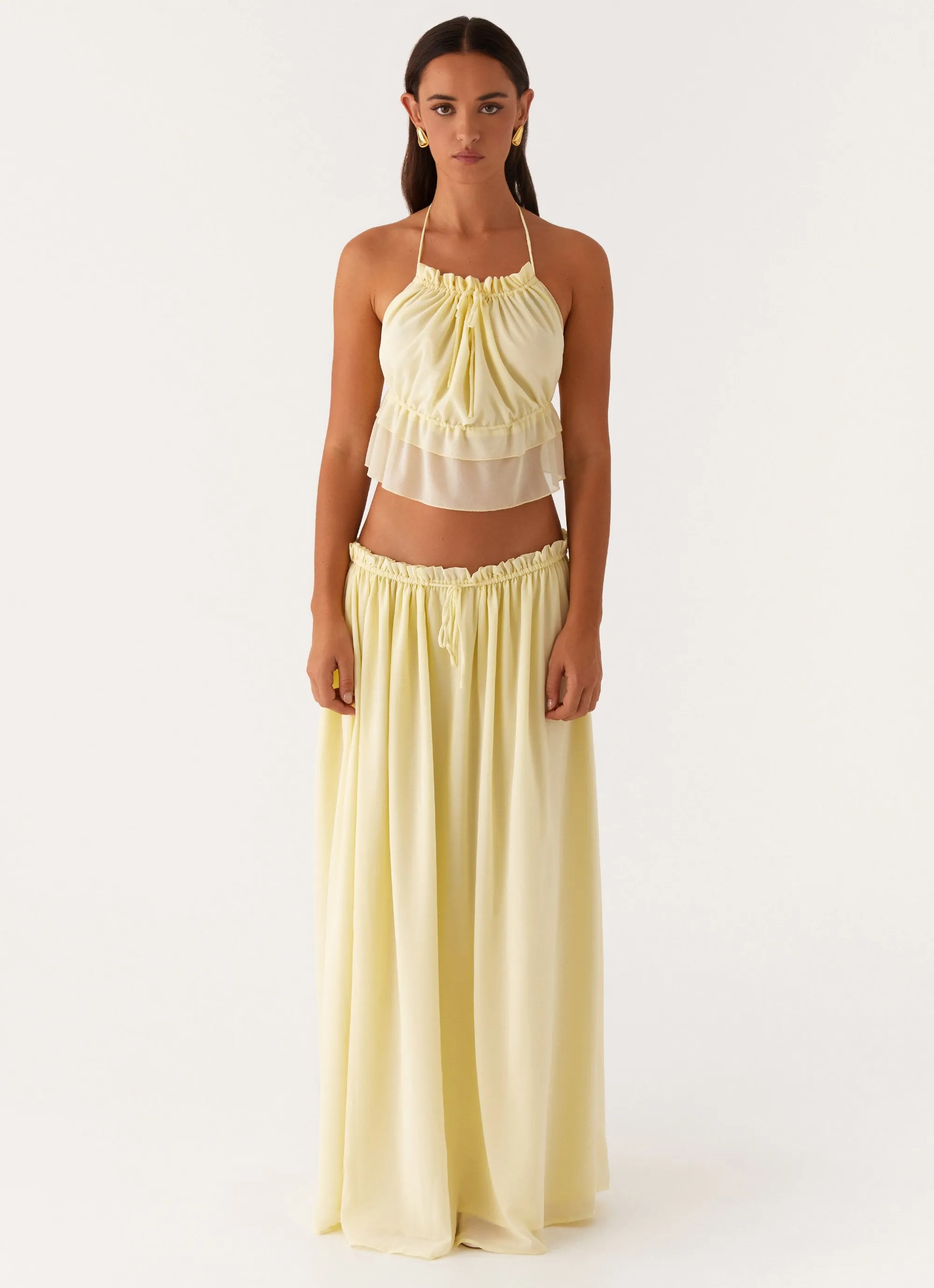 Casual Feel Modern Cut Zaya Maxi Skirt - Yellow