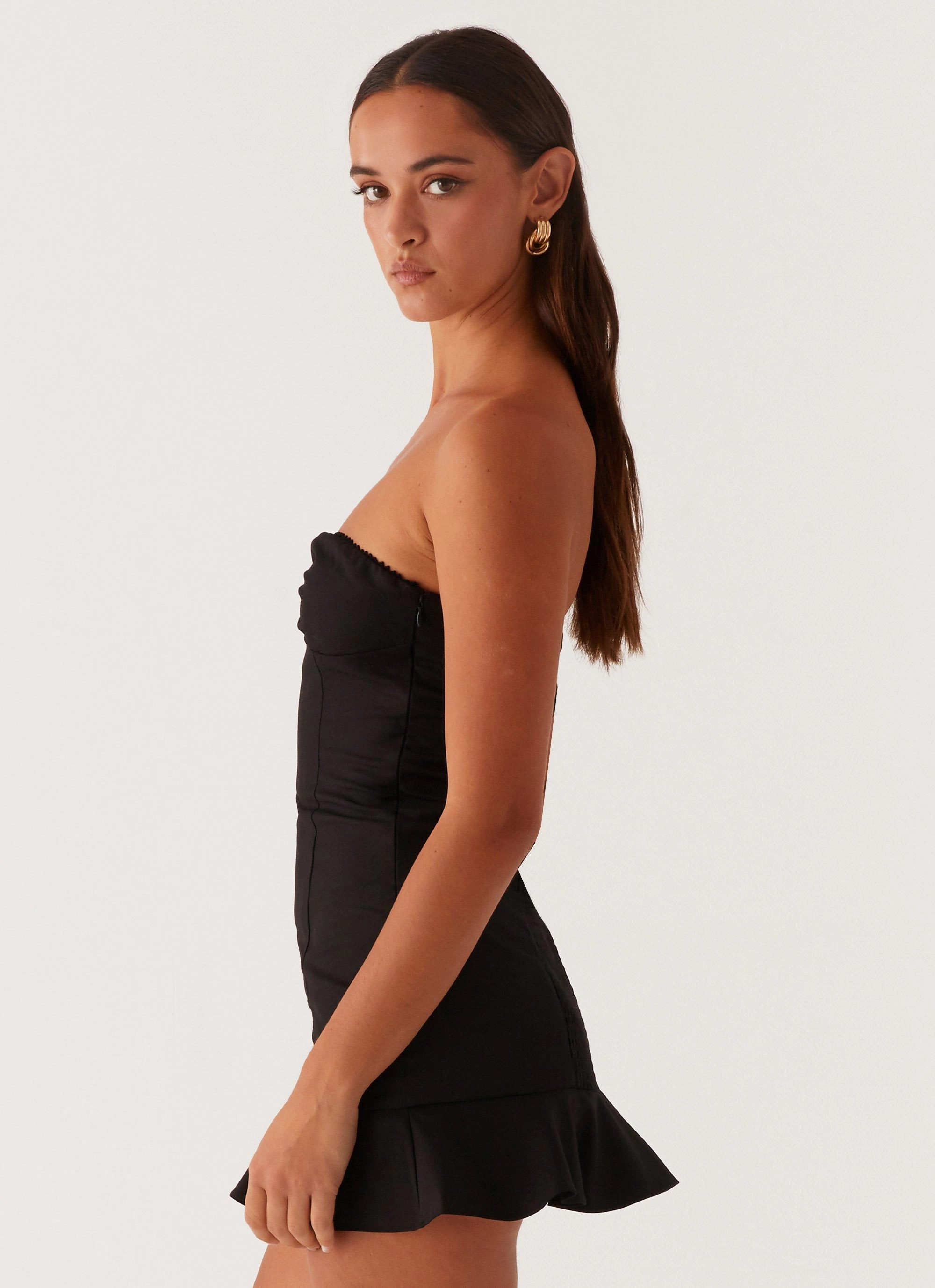 Delmi Bustier Mini Dress - Black Essential Style