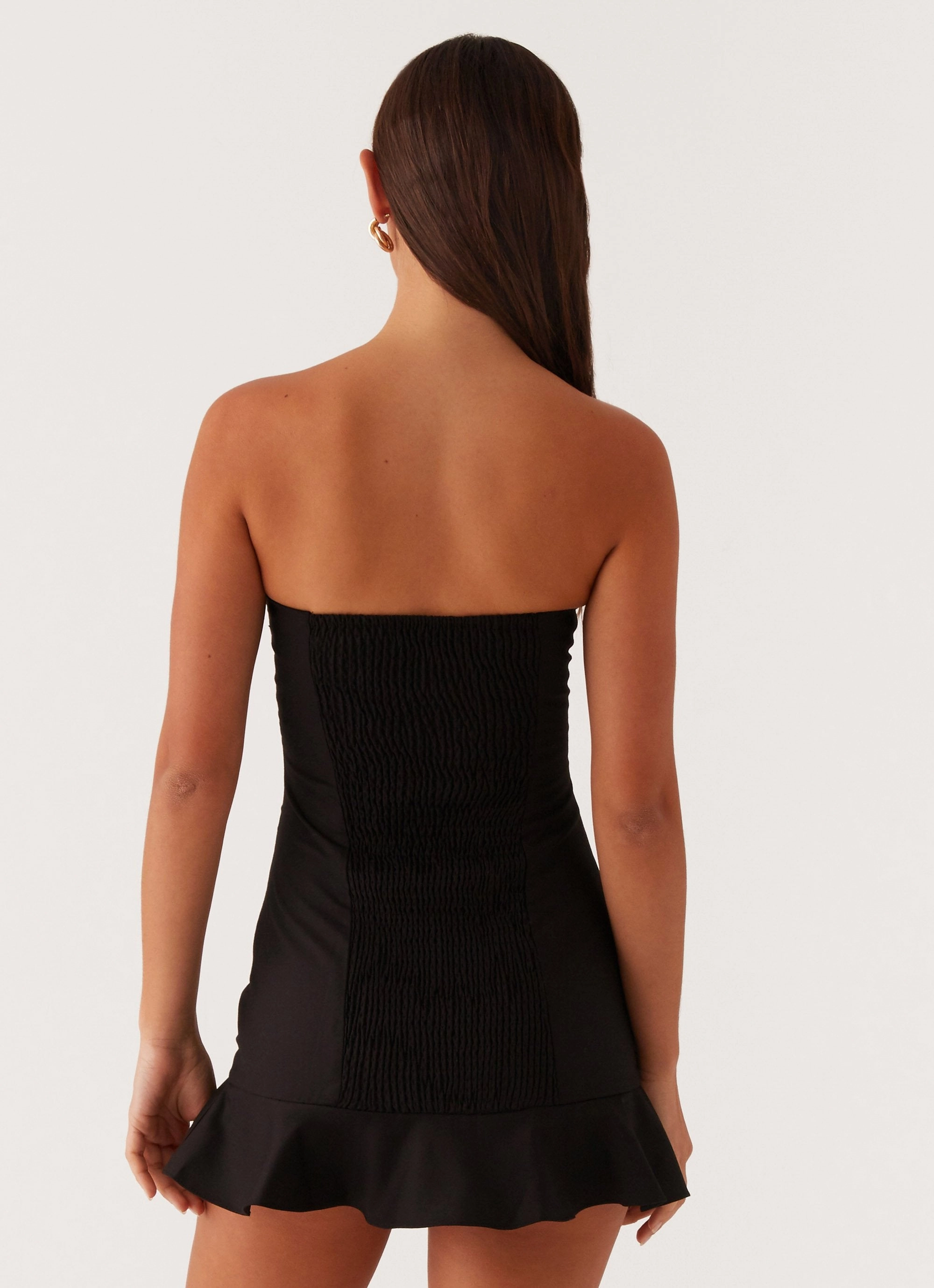 Open-back Delmi Bustier Mini Dress - Black