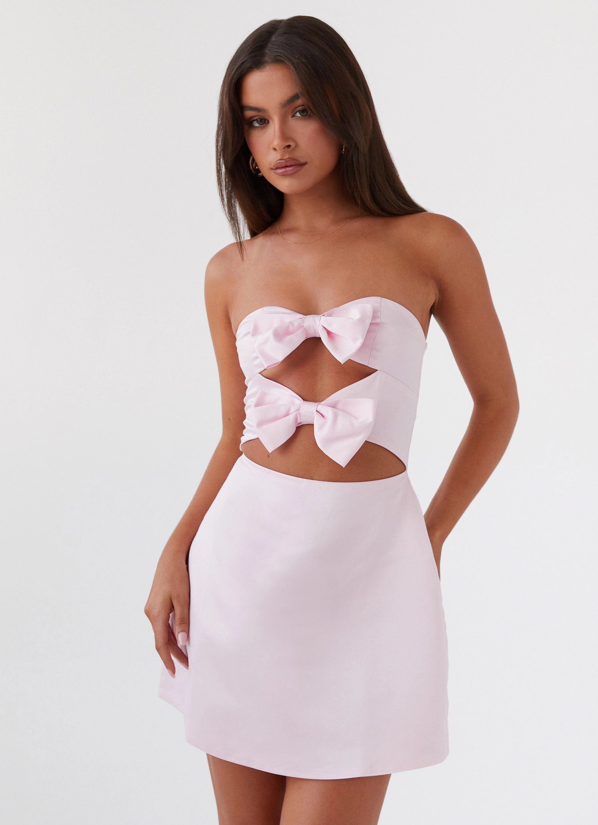 Work Vibe Girl Crush Bow Mini Dress - Pink