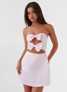 Work Vibe Girl Crush Bow Mini Dress - Pink