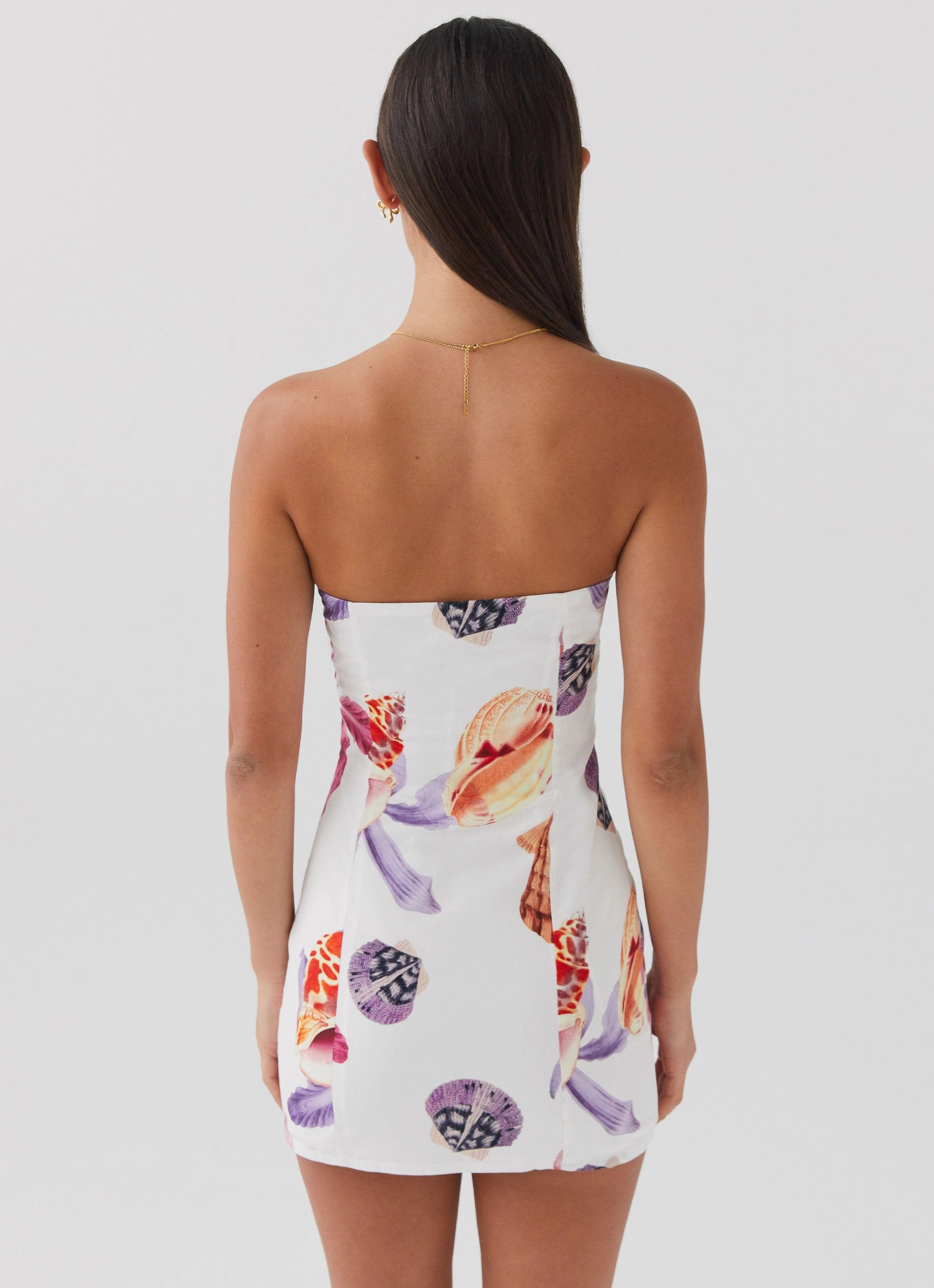 Chic Rhythm Layered Look Freya Linen Mini Dress - Seaside Bouquet