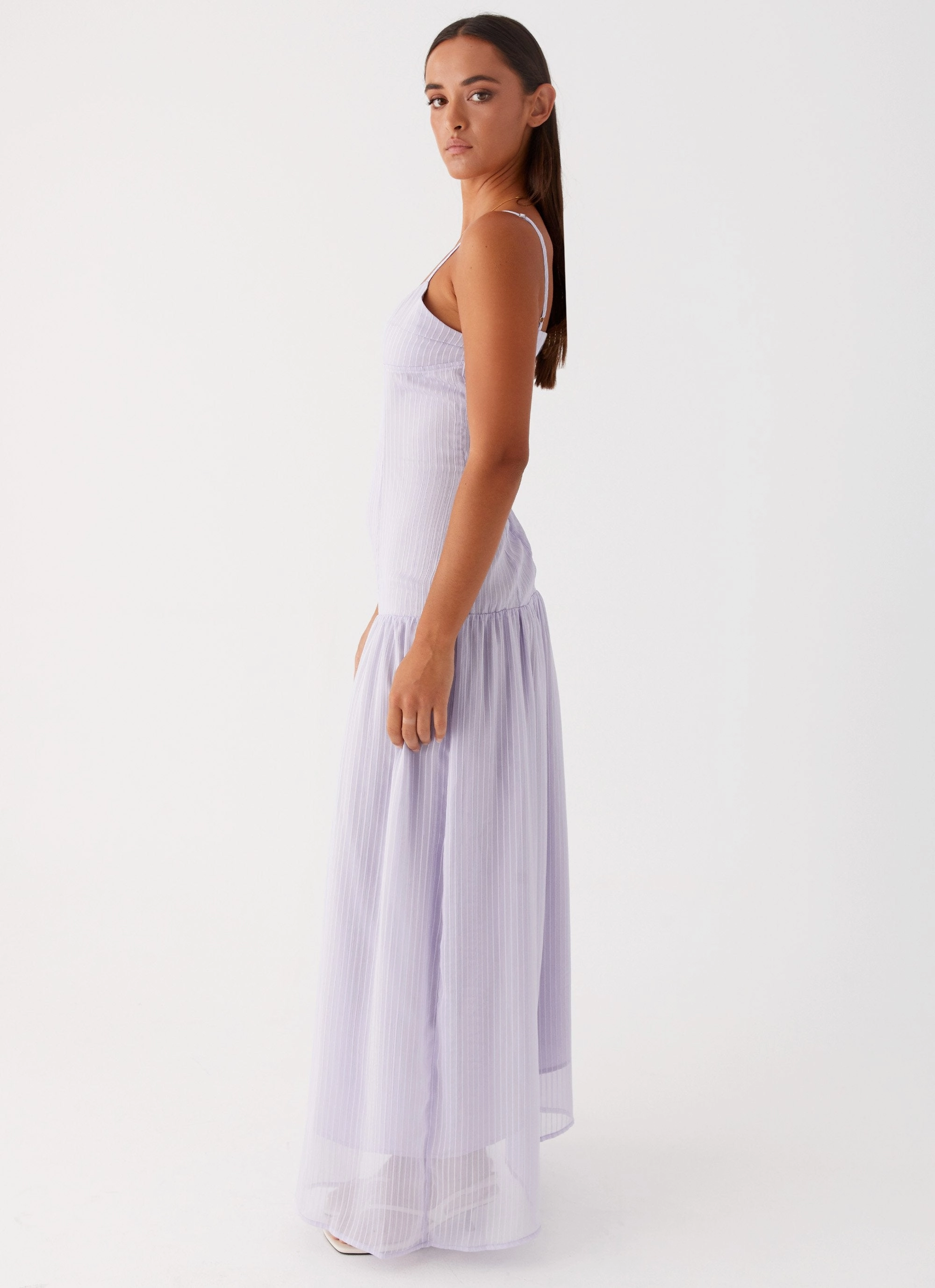 Chic Waistband Design Shania Maxi Dress - Lavender