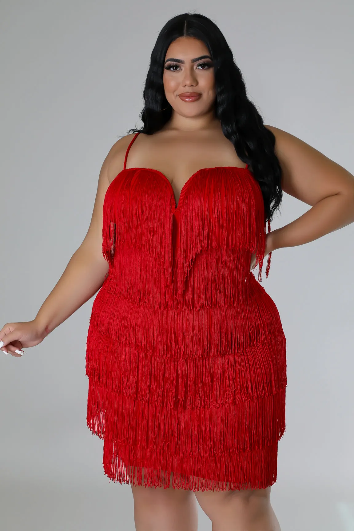Fringe Frenzy Dress Plus