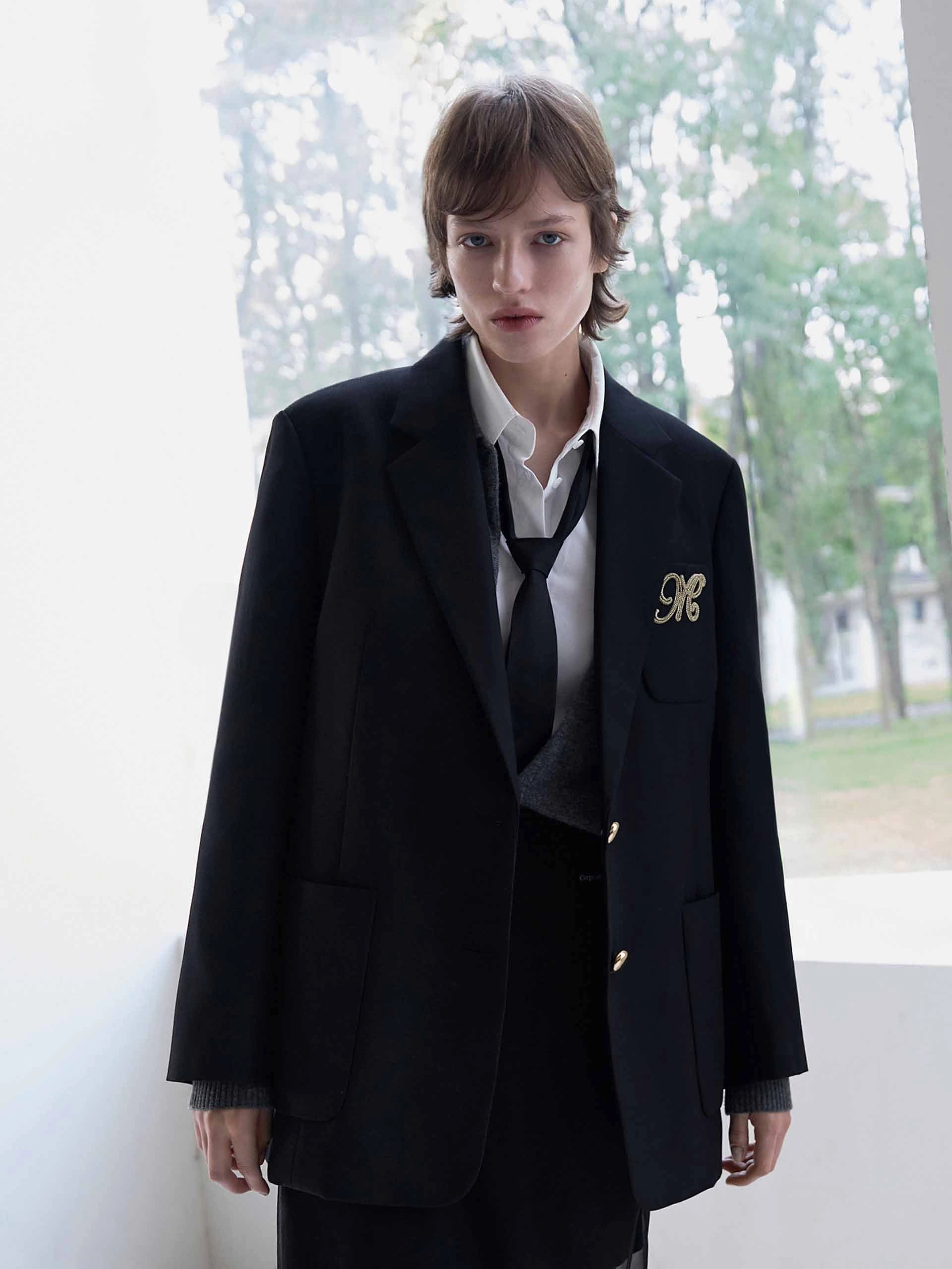 Front Logo Tailored Blazer