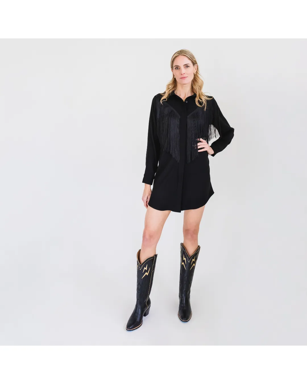 MASON by MASON'S DAUGHTER Dolly Western Fringe Dress Air Comfort