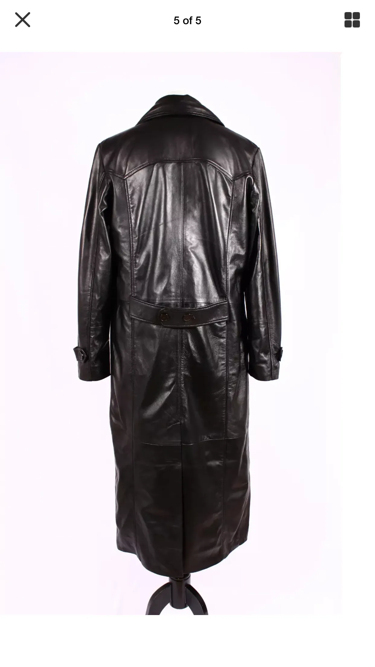 FULL LENGTH LEATHER LONG COAT IN SHEEP NAPPA TALON 3001