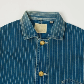 Full Count 2015 Indigo Wabash Chore Jacket - Heavy Wash Full Count 2015 Indigo Wabash Chore Jacket - Heavy Wash