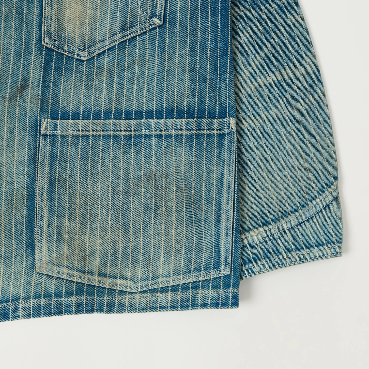 Full Count 2015 Indigo Wabash Chore Jacket - Heavy Wash