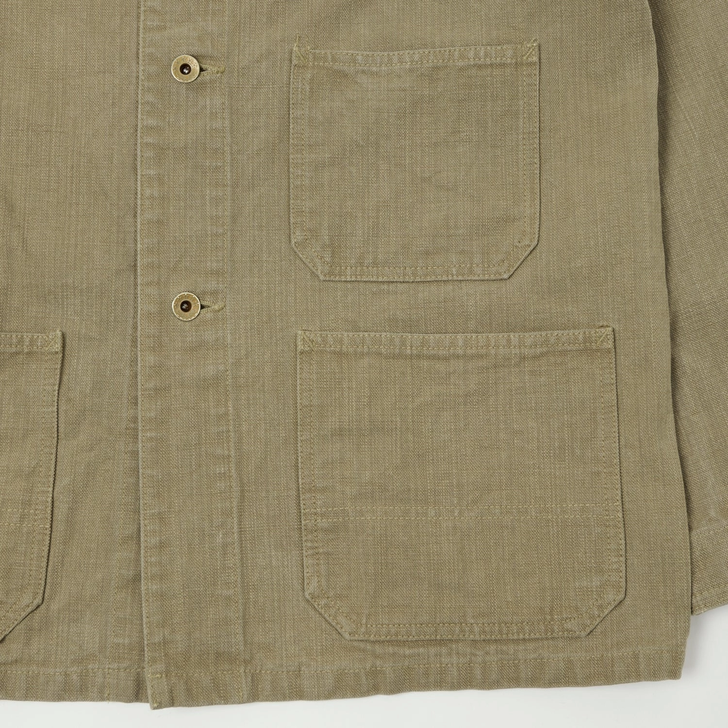 Full Count 2015 Sulfur Dye Heavy Oxford Chore Jacket - Olive Drab