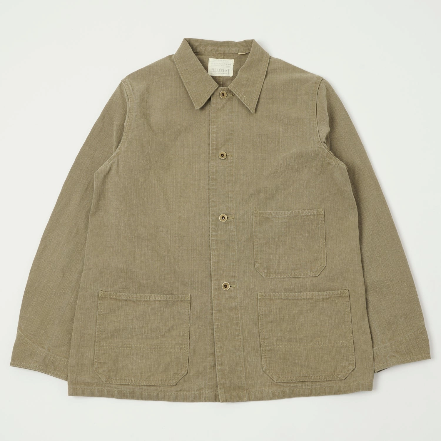 Full Count 2015 Sulfur Dye Heavy Oxford Chore Jacket - Olive Drab