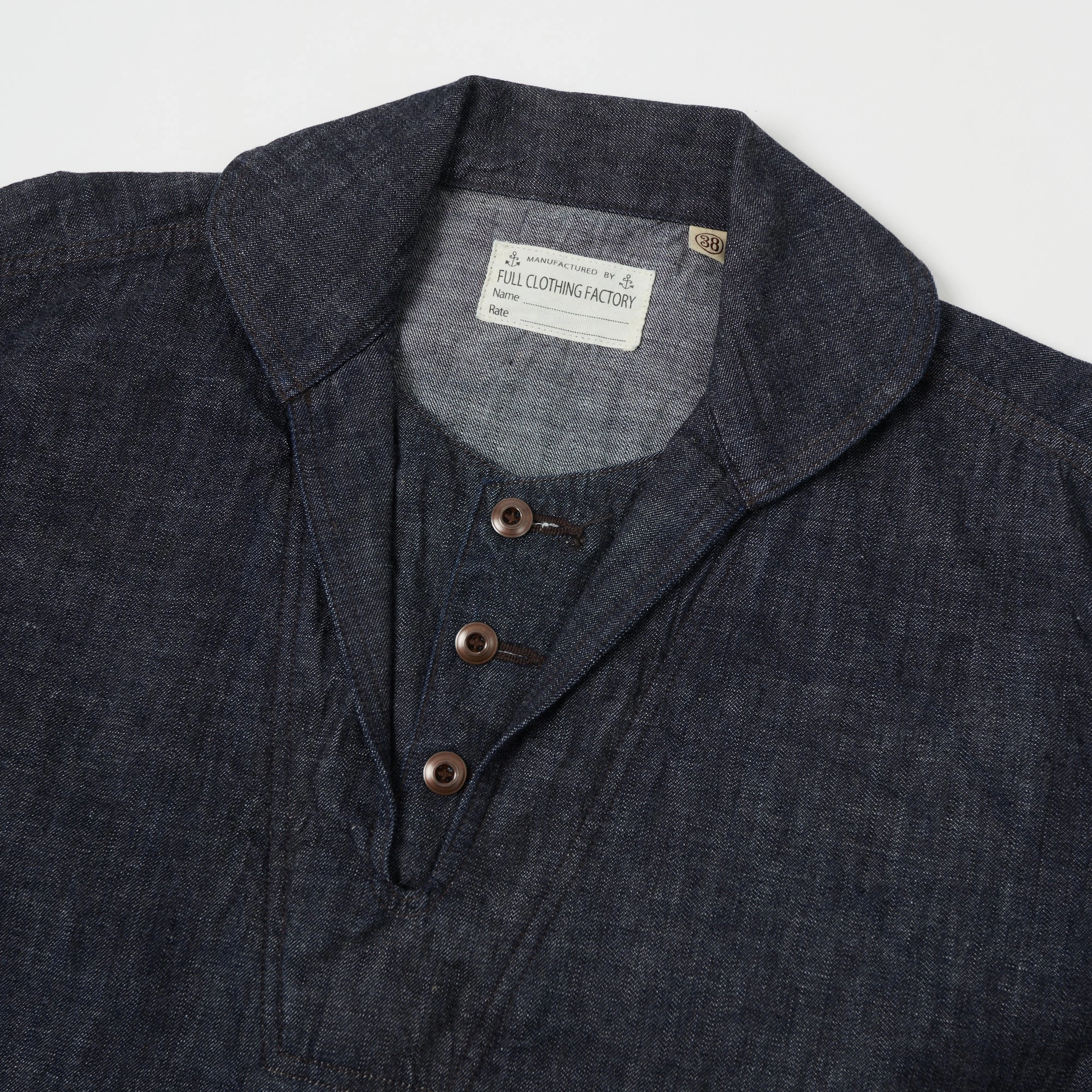 Full Count 2017 U.S. Navy Denim Pullover Jacket - One Wash