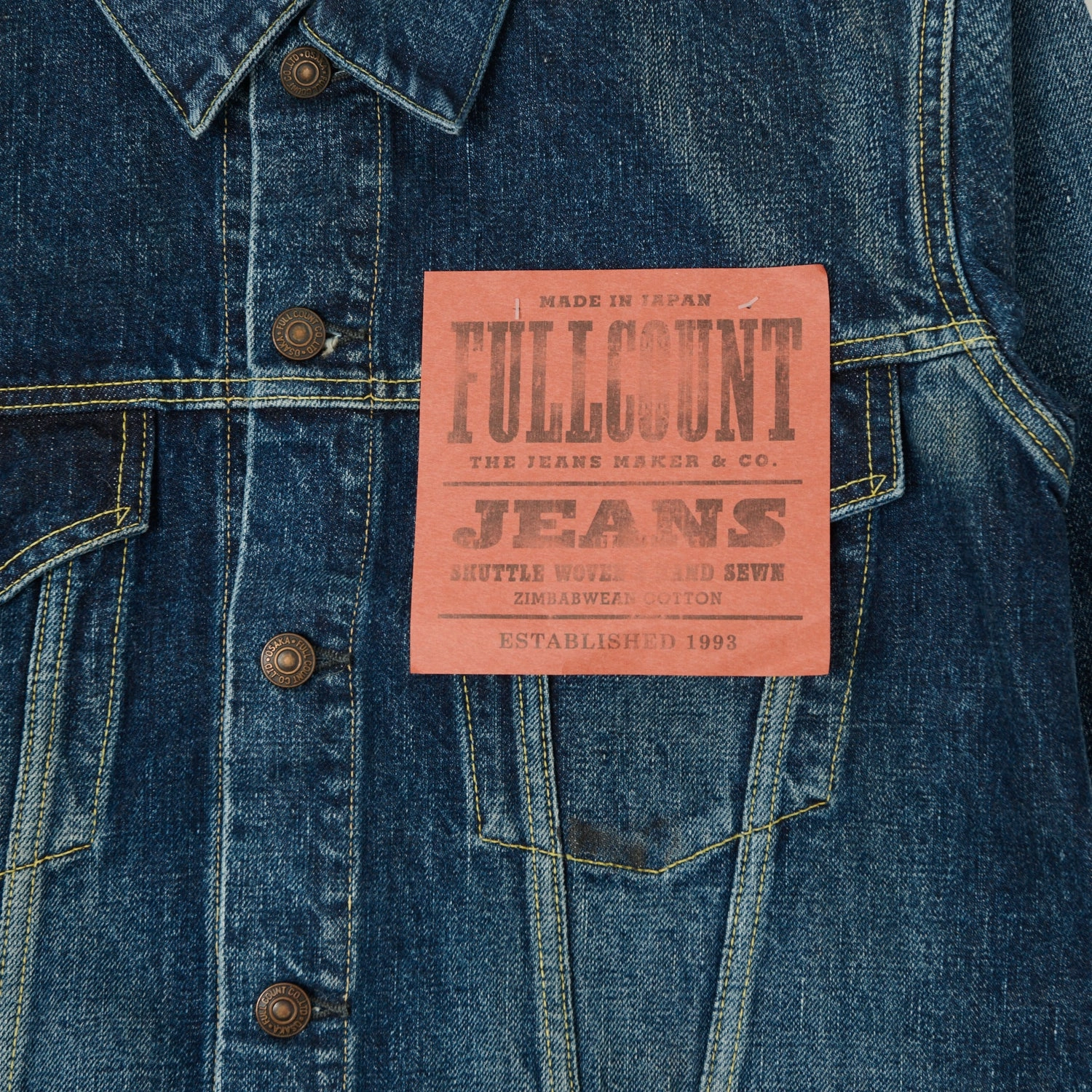 Full Count 2101XX 15.5oz Type III Denim Jacket - 'Fear of the Dark' Wash