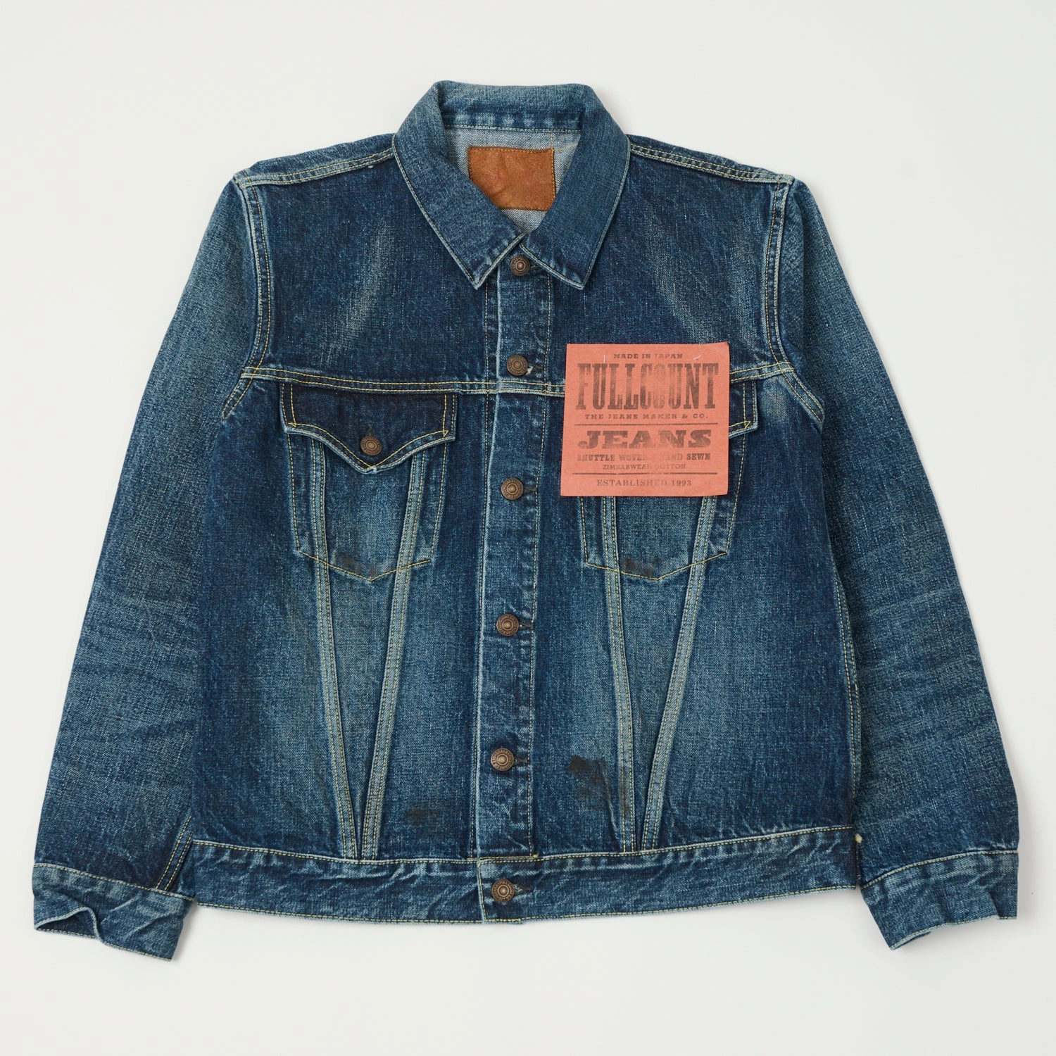 Full Count 2101XX 15.5oz Type III Denim Jacket - 'Fear of the Dark' Wash