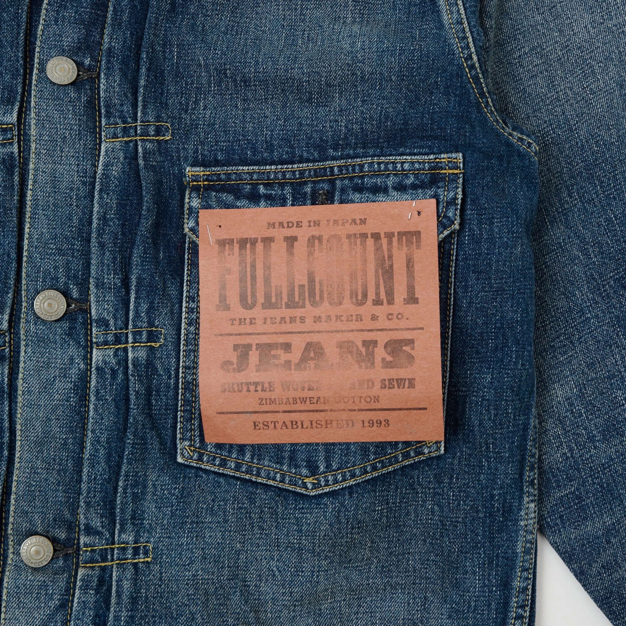 Full Count 2107 13.75oz Type I Denim Jacket - 'Dartford' Wash
