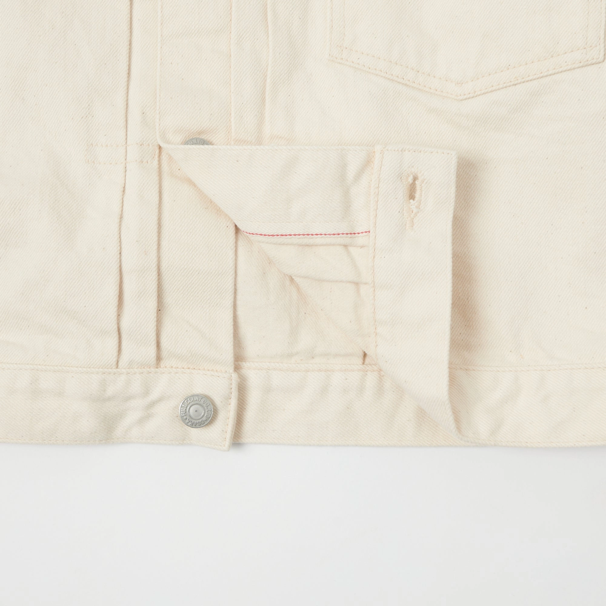 Full Count 2107 13.75oz Type I Denim Jacket - Ecru One Wash