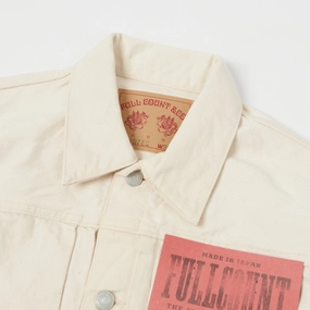 Full Count 2107 13.75oz Type I Denim Jacket - Ecru One Wash
