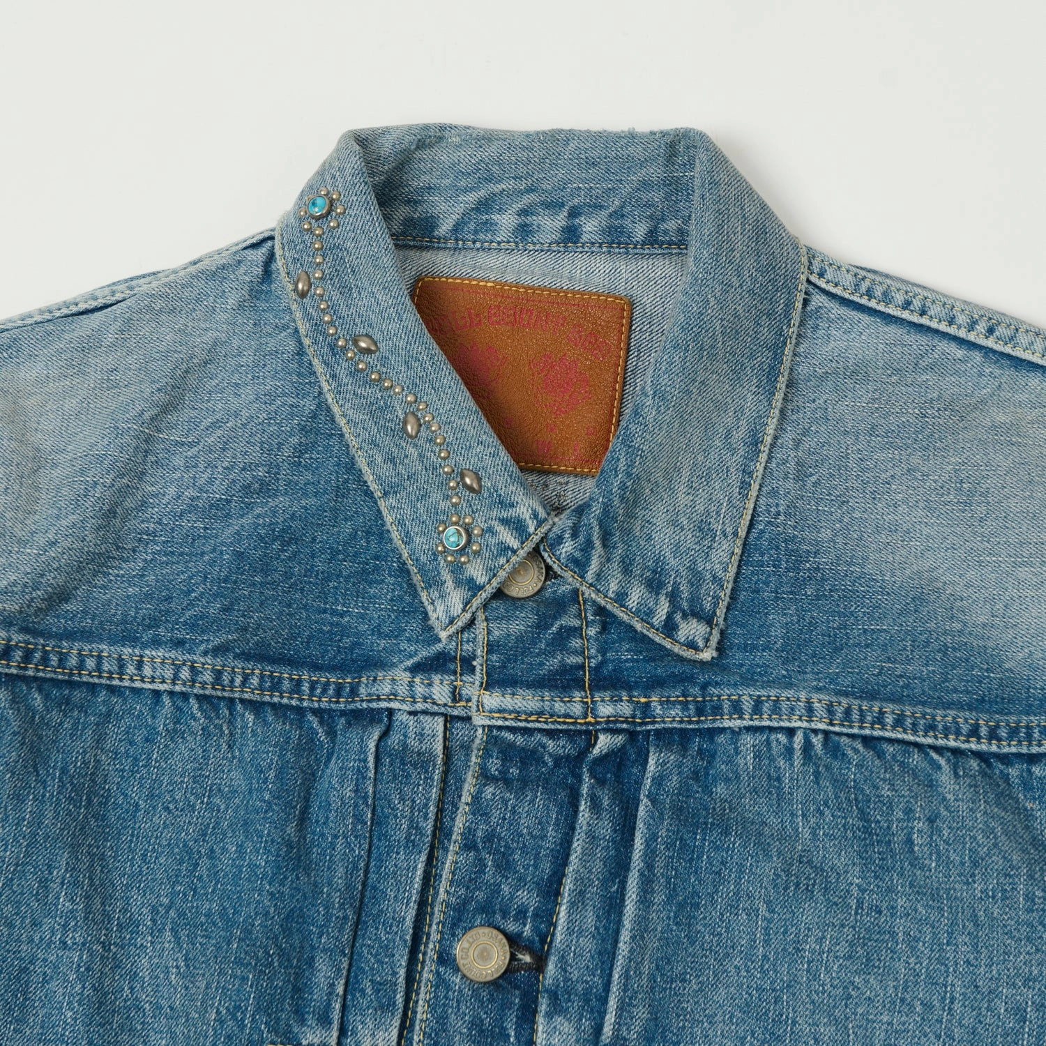 Full Count 2107 'On Studs by Zip Stevenson HTC' 13.75oz Type I Jacket - Dartford Wash