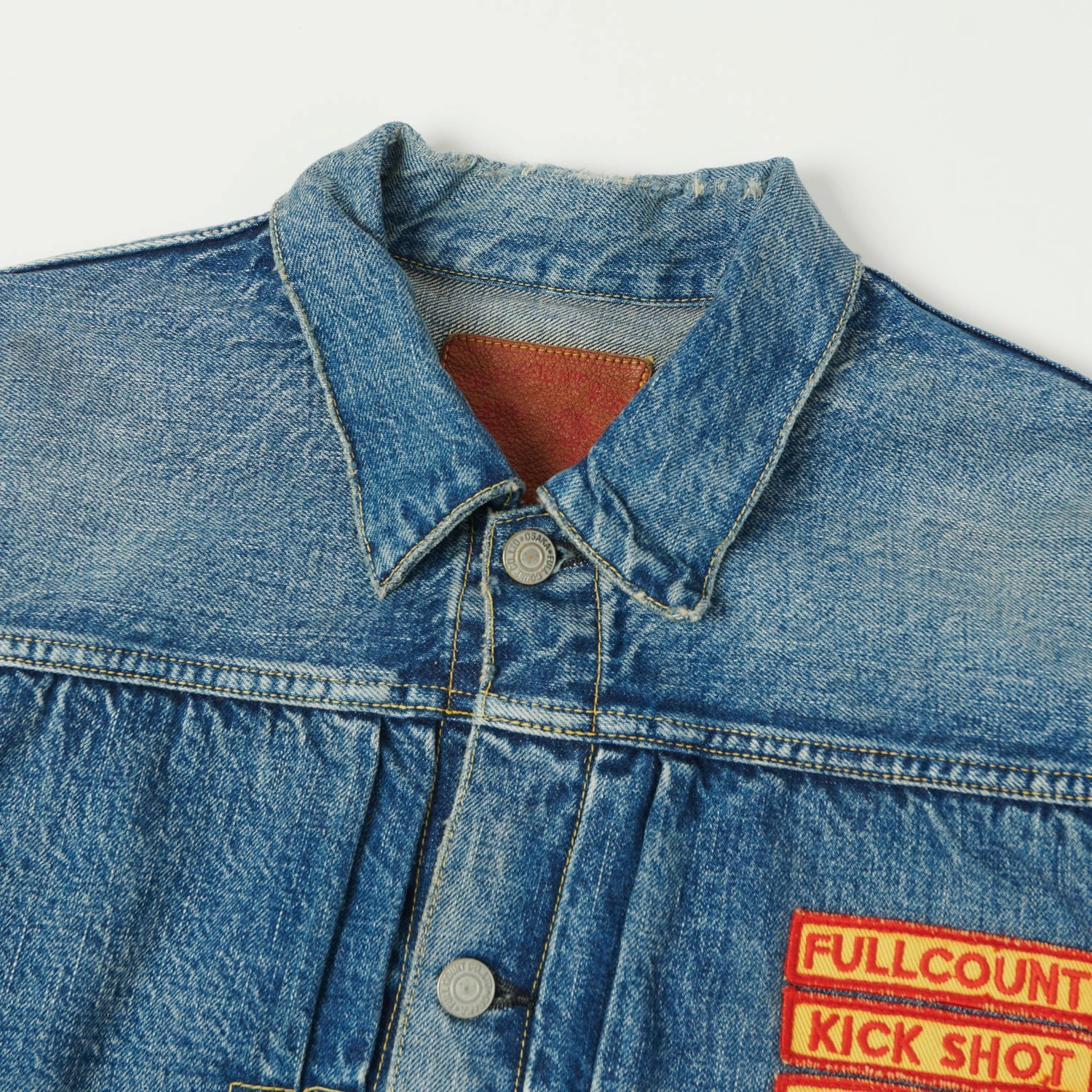 Full Count 2107HA Patched 13.7oz Type I Denim Jacket - 'Dartford' Wash