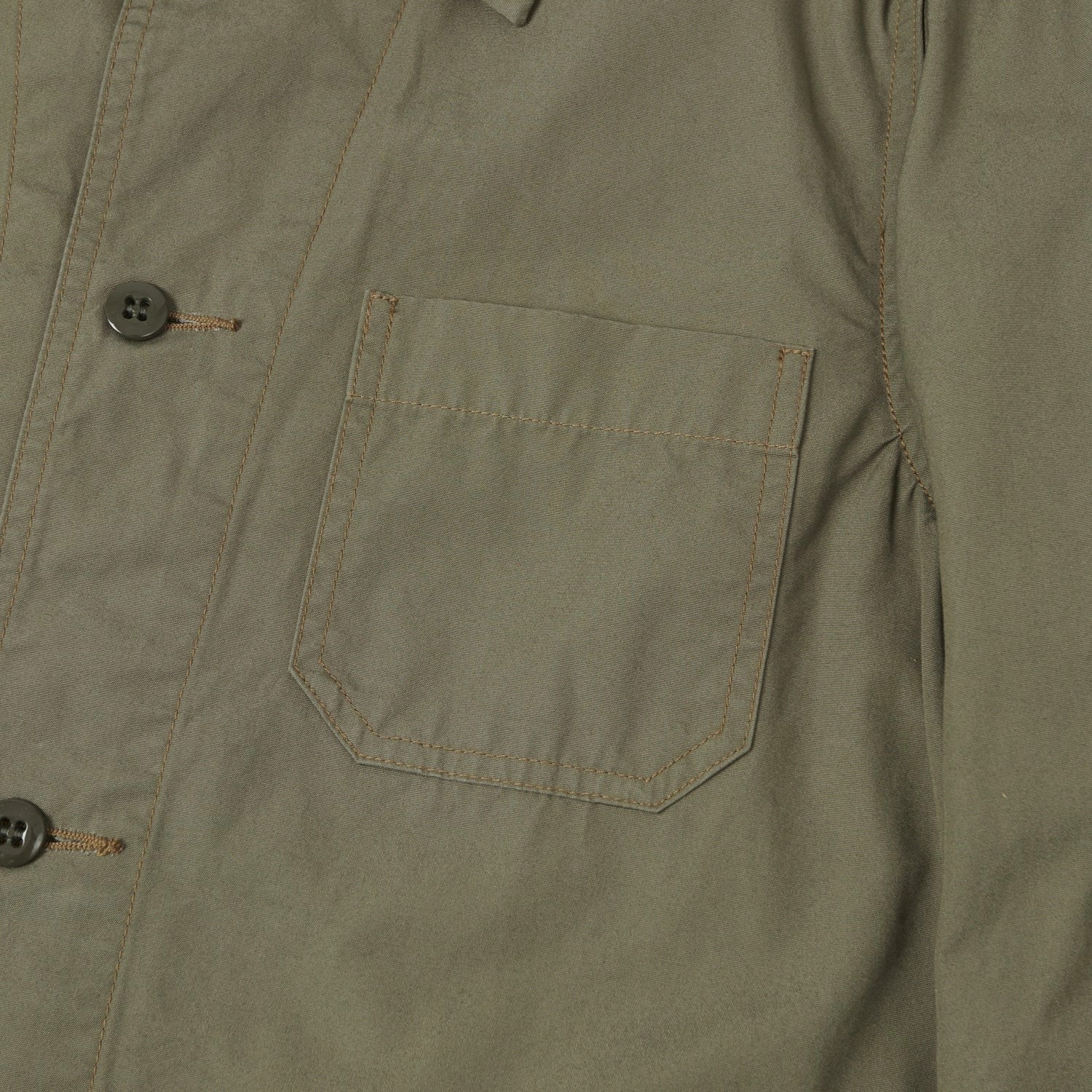 Full Count 2888 Poplin Atelier Coat - Ash Green