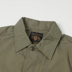 Full Count 2888 Poplin Atelier Coat - Ash Green Full Count 2888 Poplin Atelier Coat - Ash Green