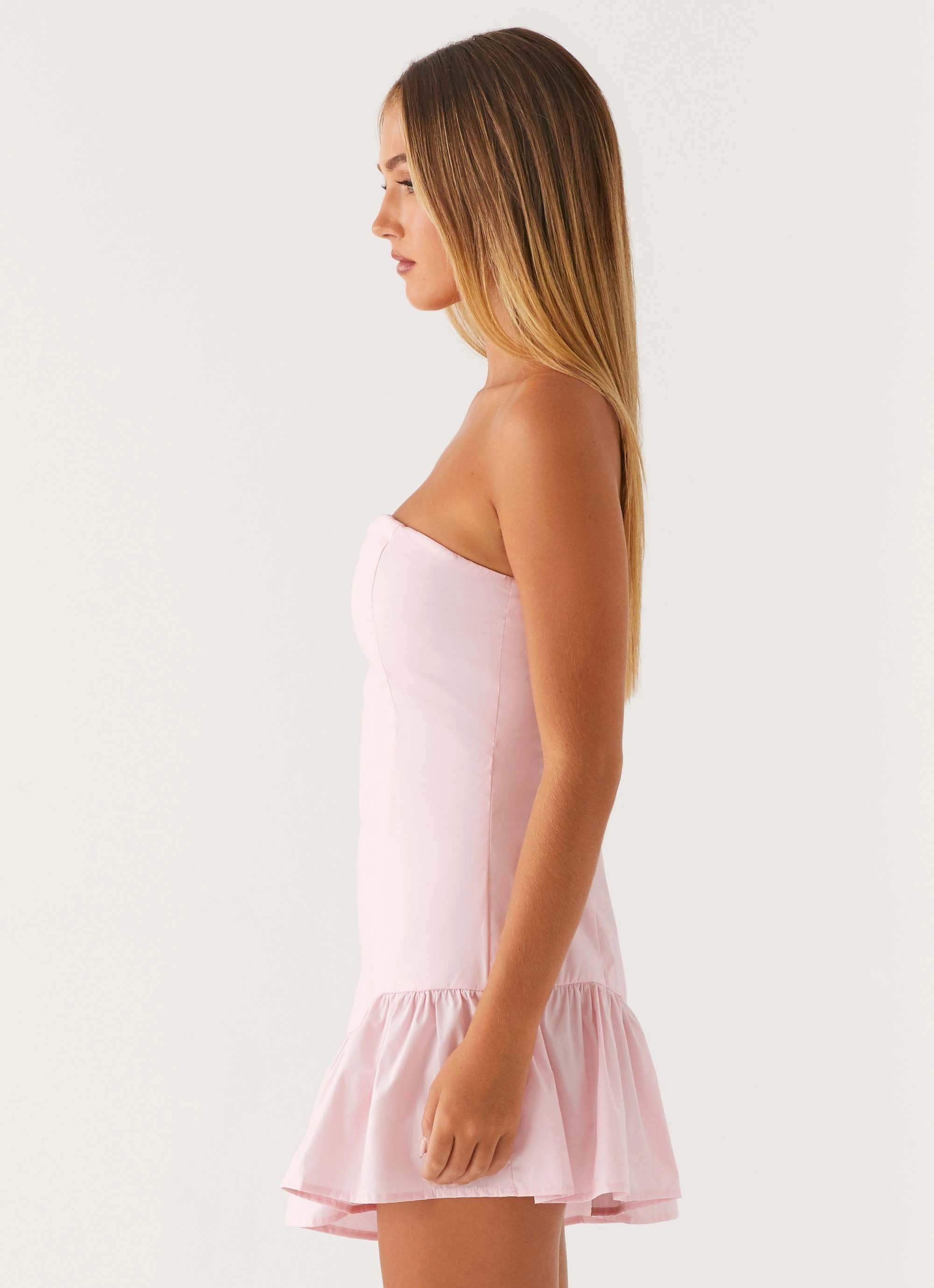 Calm Texture Camillo Mini Dress - Pink