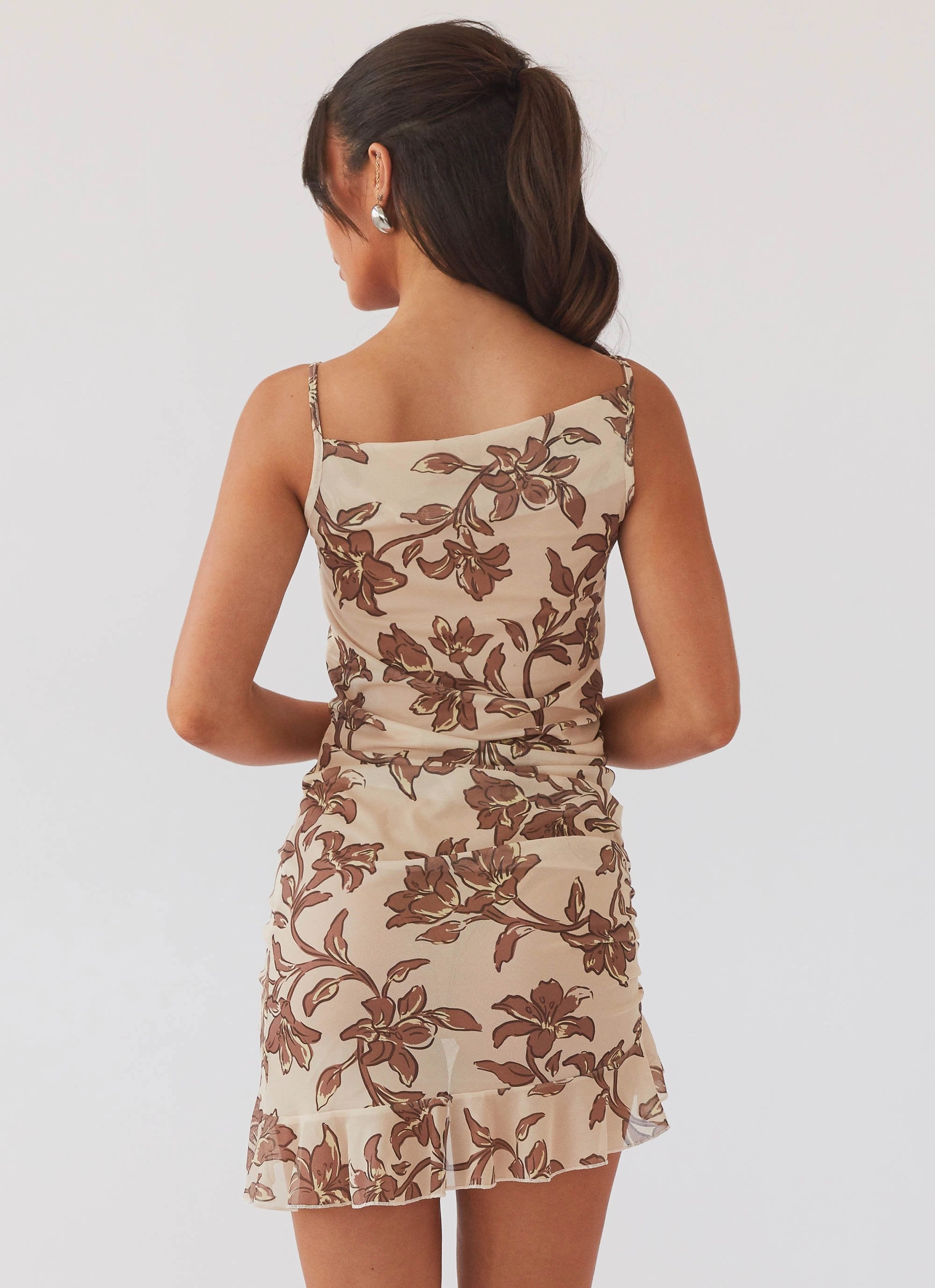 Pass The Prosecco Mini Dress - Hazel Bloom Pure Stitch Button Accent